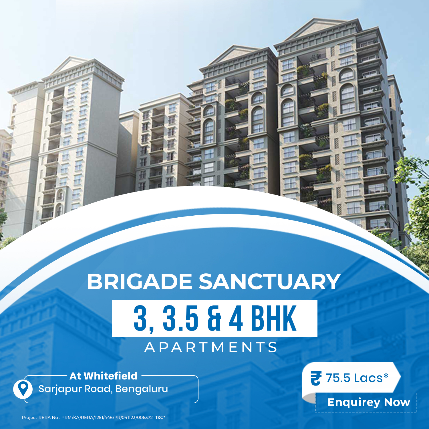 Brigade Properties, Bangalore 1.5, 2 & 3 BHK APARTMENTS
